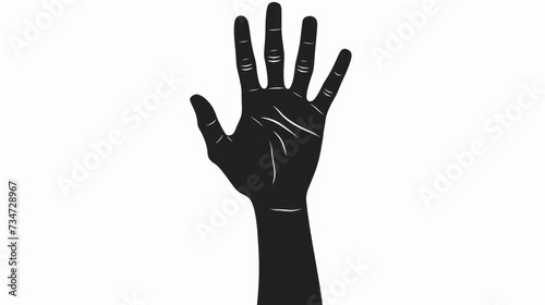 Person's hand with two fingers raised up. Can be used to represent victory, peace, or two-way choice.