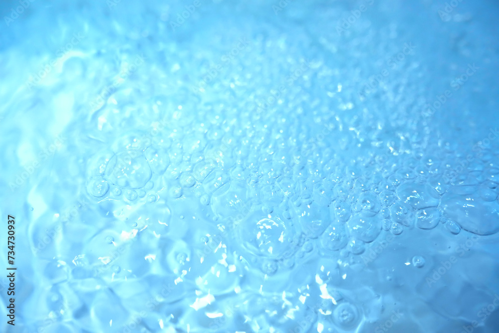 Blue water texture. Bubbles and bubbling water. Blue water texture. Bubbles and bubbling water.