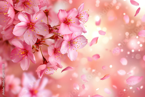 Close-up shot of bunch of pink flowers. Perfect for adding pop of color to any project