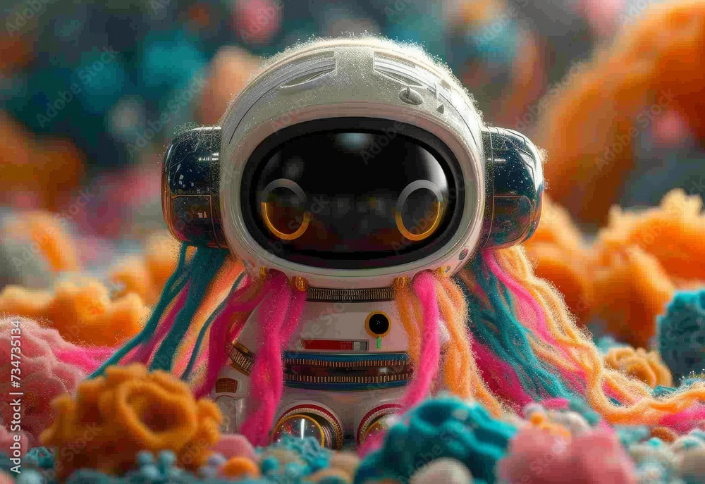 Toy With Dreadlocks in Space Suit