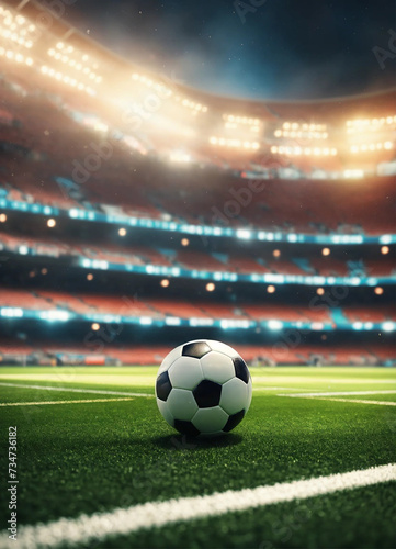 soccer ball on stadium © gokmen