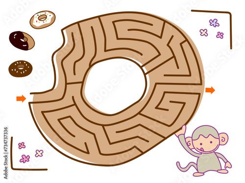 かわいいドーナツの迷路