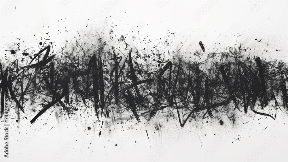 Obraz premium Artistic Chaos: Random Doodle Strokes and Hand Drawn Notes