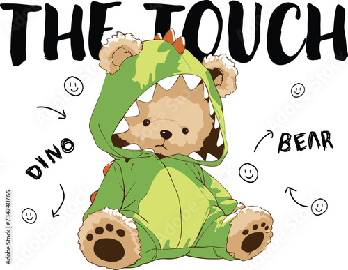 Teddy bear dressed as a dinosaur