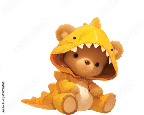 Teddy bear dressed as a dinosaur