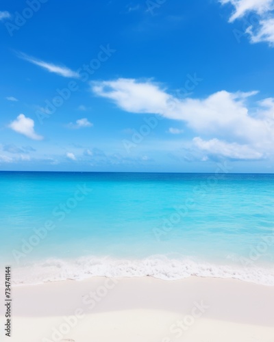 Generative AI image of Maldives beach, waves crashing beach