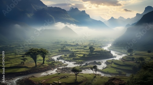 Generative AI image of south America landscape