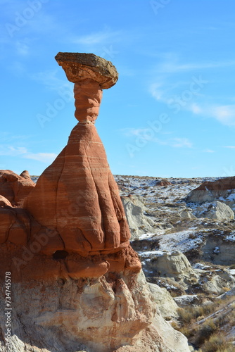 beautiful Toadstool Hoodos in Utah near Kanab, United States of America - tourist spot on a road trip