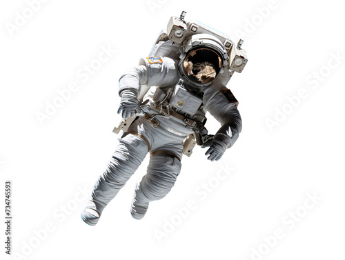a astronaut in space suit floating