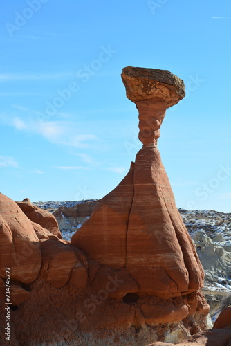 beautiful Toadstool Hoodos in Utah near Kanab, United States of America - tourist spot on a road trip