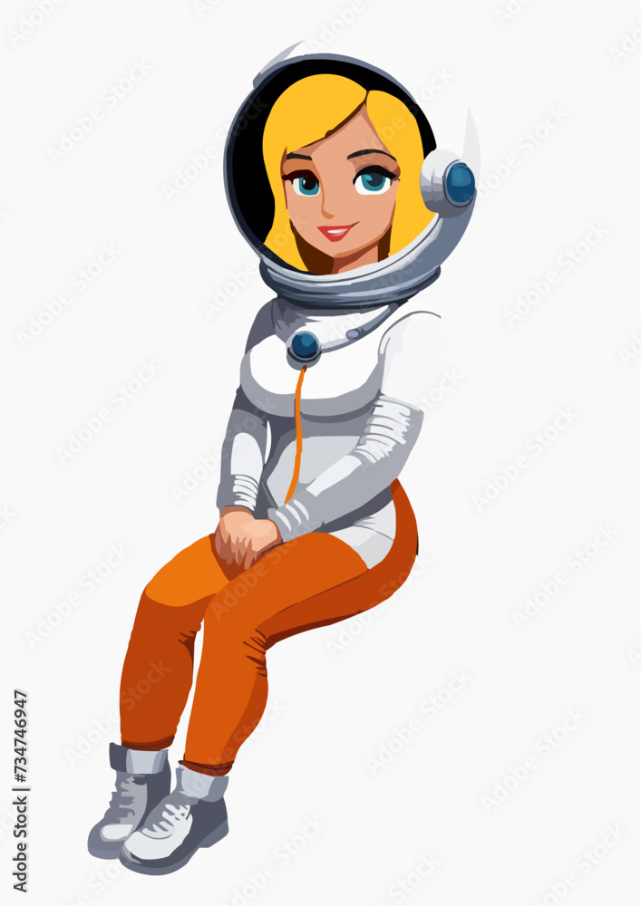 girls astronaut cartoon