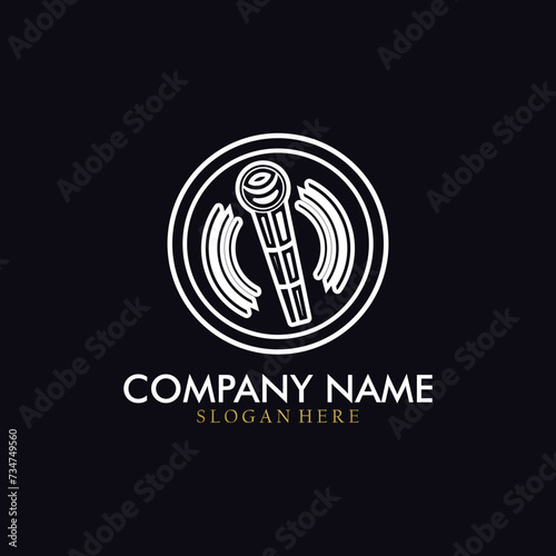 Microphone icon vector illustration, suitable for symbols, logos, icons, brochures, posters, mascots, etc.