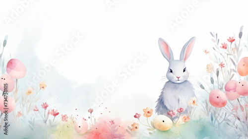 Cute easter bunny background