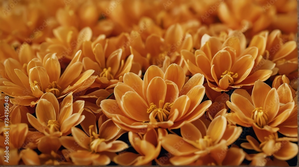 Background of orange flower petals, close up from Generative AI Background of orange flower petals, close up from Generative AI