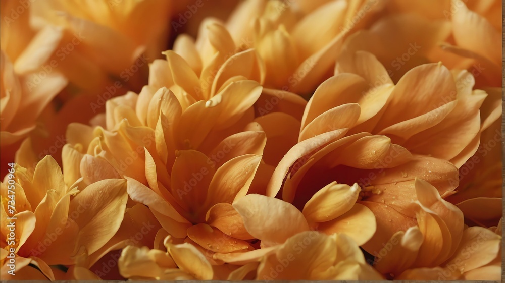 Background of orange flower petals, close up from Generative AI Background of orange flower petals, close up from Generative AI