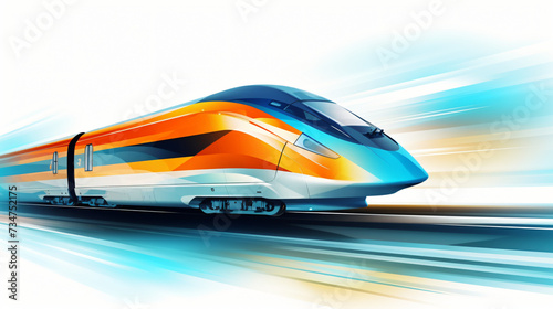 Abstract high-speed train in blurry fast motion © Cedar