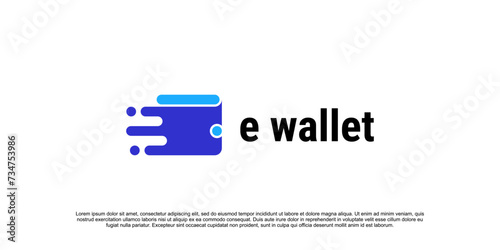 Wallet logo design template, Fast Payment logo idea