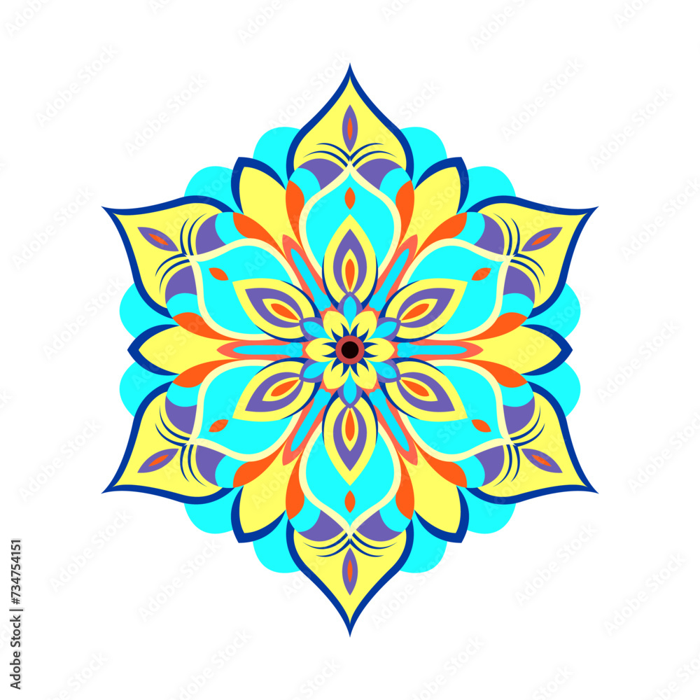 colorfull mandala pattern	
