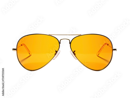 a pair of sunglasses with yellow lenses