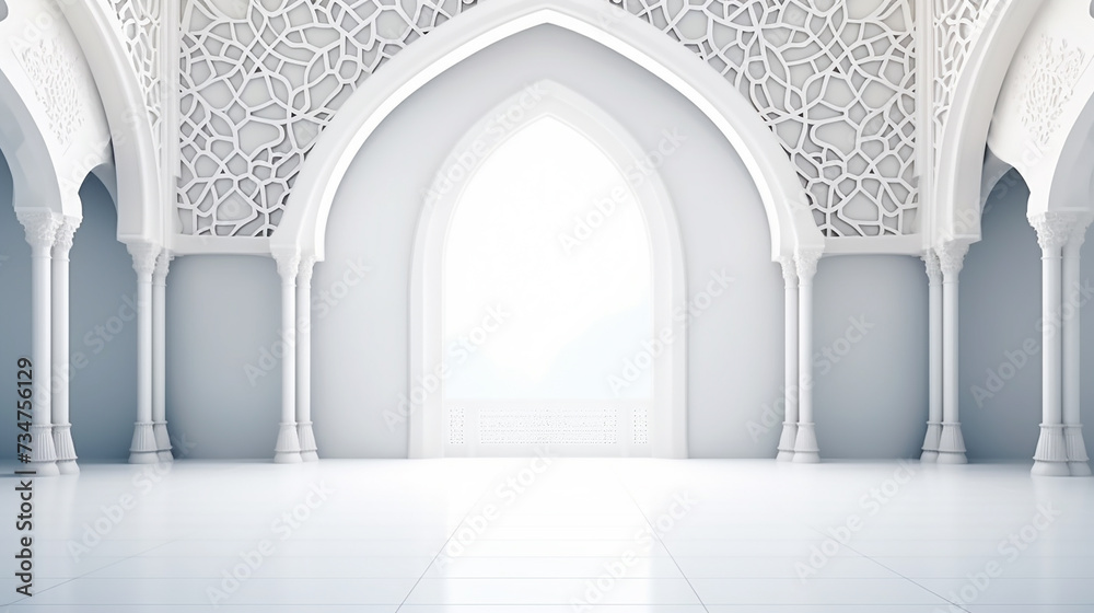 arabic islamic elegant white luxury ornament background. islamic decoration background for ramadan