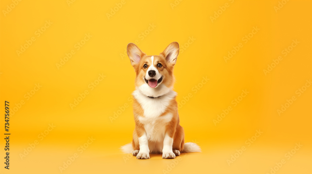 Portrait of a Corgi Dog. Generative AI.
