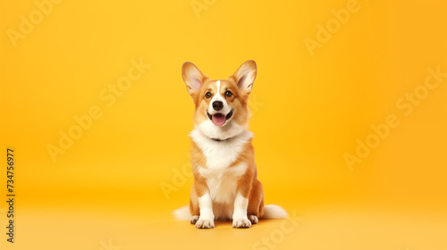 Portrait of a Corgi Dog. Generative AI.  © Yerjung