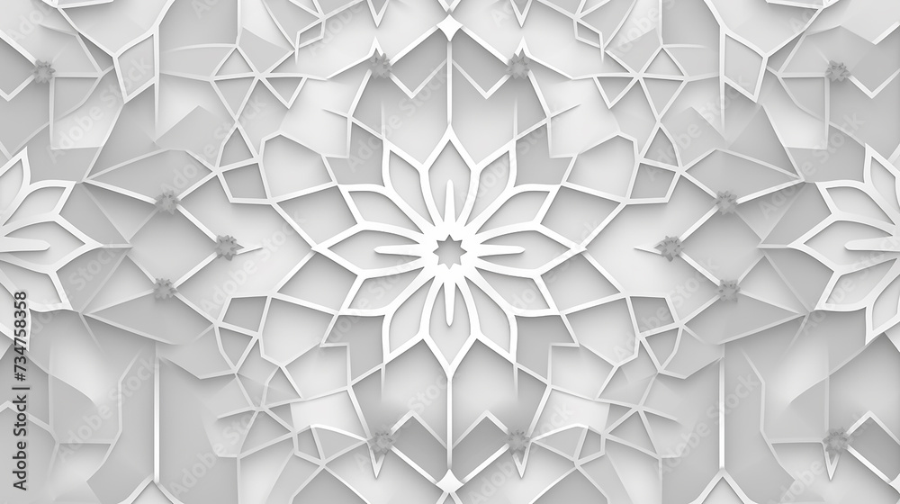 seamless light grey pattern traditional arabic Stock Illustration ...