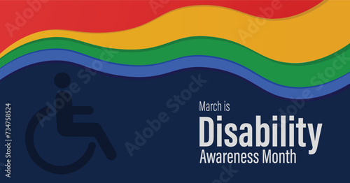 Disability Awareness Month campaign banner. Developmental issues advocacy