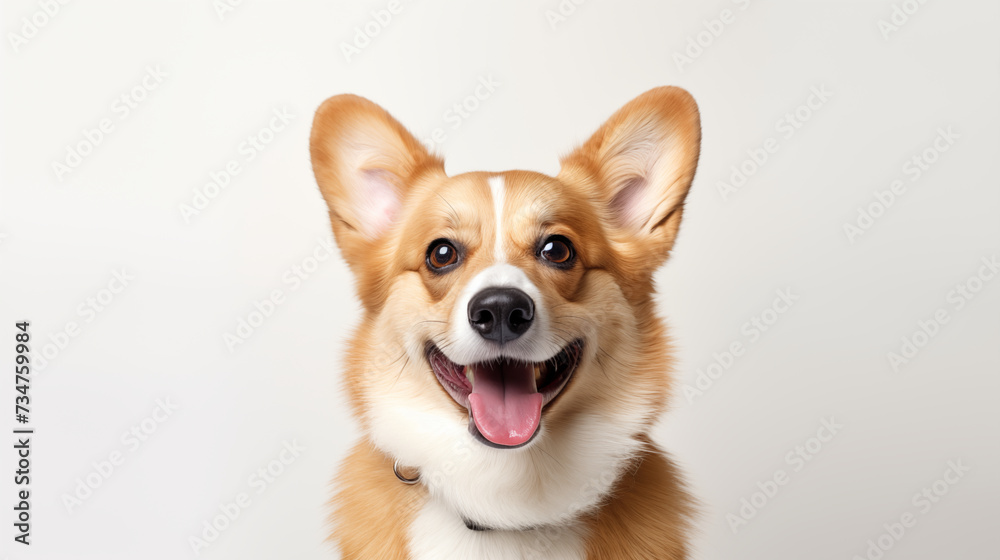 Portrait of a Corgi Dog. Generative AI.
