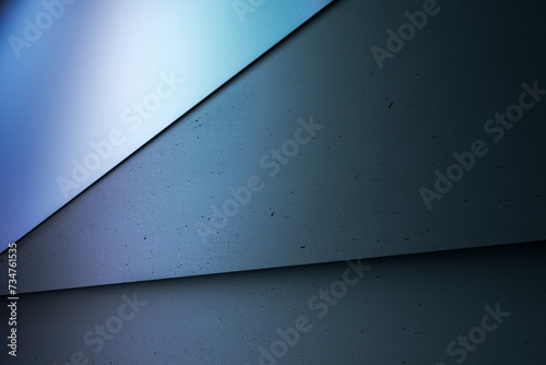 Fototapeta Naklejka Na Ścianę i Meble -  Creative gradient blue geometric texture. Landing page concept. 3D Rendering.