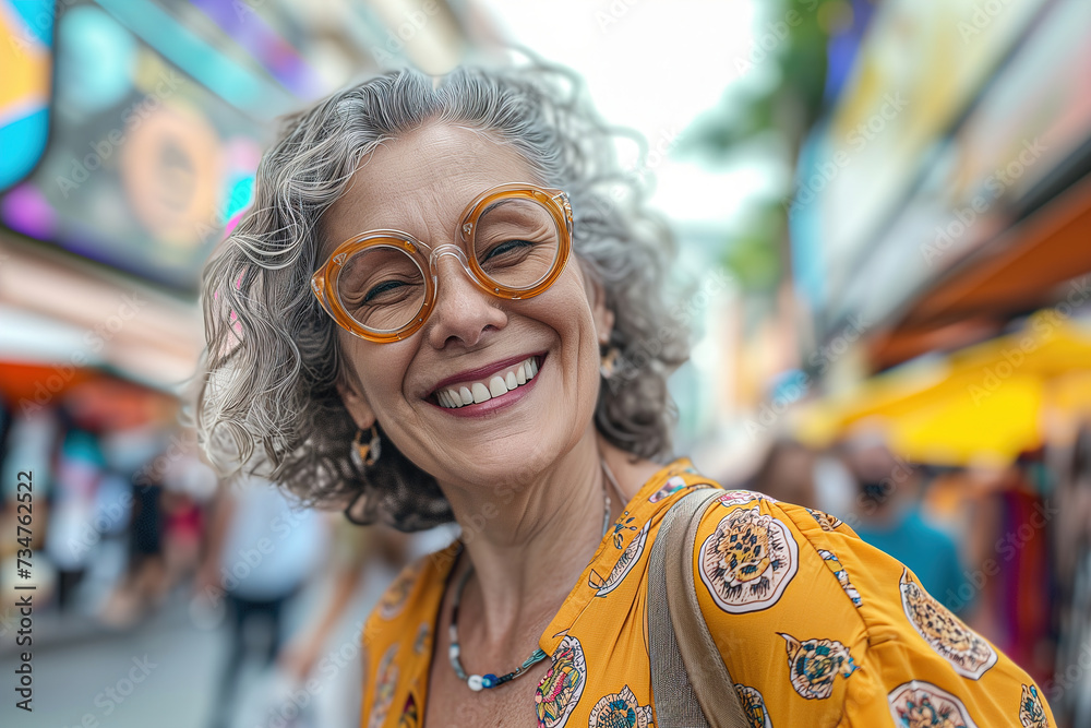 Portraits of Joyful Mature Women Embracing Life