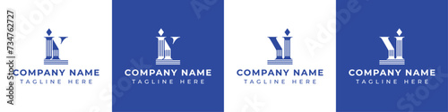 Letters IY and YI Pillar Logo, suitable for business with IY and YI related to Pillar