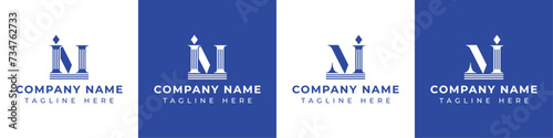 Letters IM and MI Pillar Logo, suitable for business with IM and MI related to Pillar