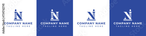Letters IN and NI Pillar Logo, suitable for business with IN and NI related to Pillar photo