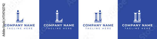 Letters IL and LI Pillar Logo, suitable for business with IL and LI related to Pillar