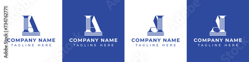 Letters IA and AI Pillar Logo, suitable for business with IA and AI related to Pillar