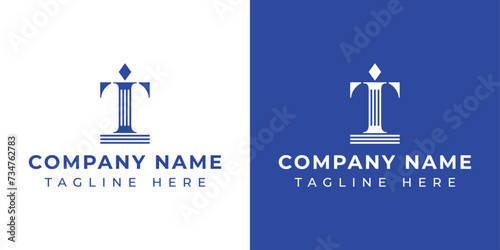 Letters IT or TI Pillar Logo, suitable for business with IT and TI related to Pillar