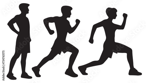 sport man activity silhouette set vector illustration