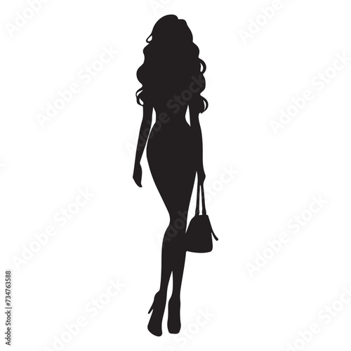 sexy girl silhouette vector illustration