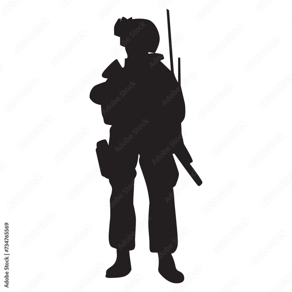 soldier silhouette vector illustration soldier silhouette vector illustration
