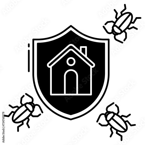 Pest free glyph and line vector illustration