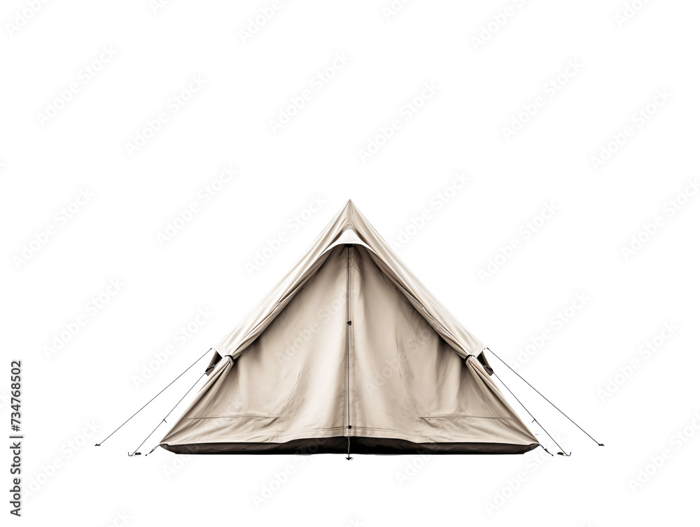 a tent with a triangle shaped roof