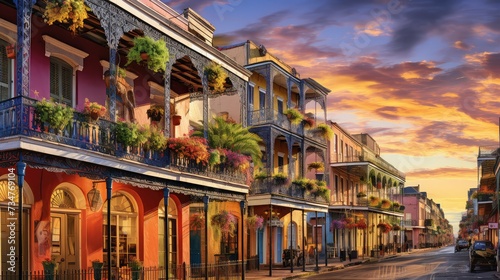 creole new orleans buildings photo