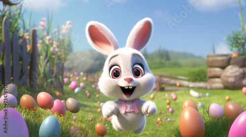 Easter bunny background