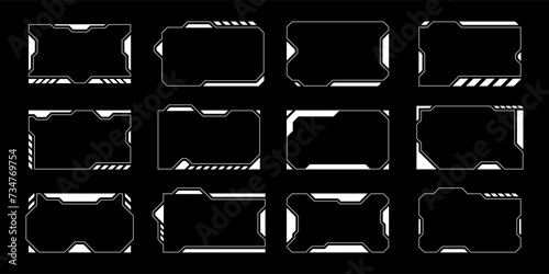 Sci-fi futuristic hud dashboard display virtual reality technology screen. User Interface set. Statistics, Data information infographic. Vector graphic
