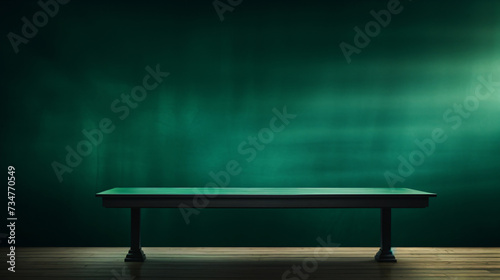 Empty Table Darkgreen Wall