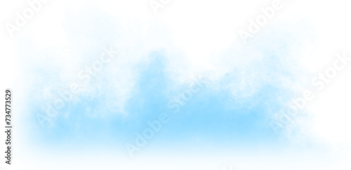 blue smoke effect for decoration and covering on the transparent background