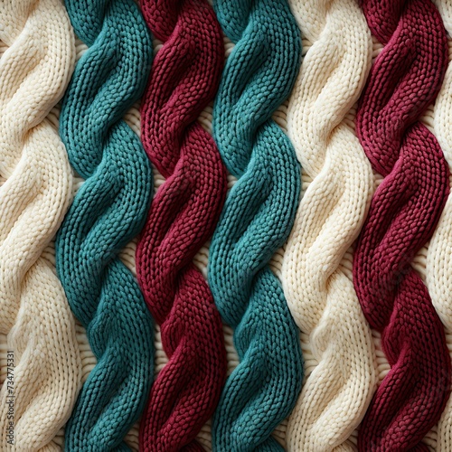 Seamless pastel knitted wool pattern background