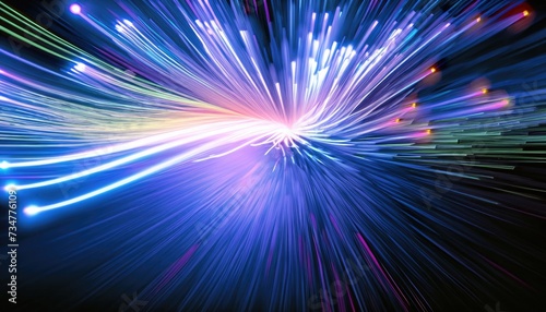Abstract digital fiber optic line background