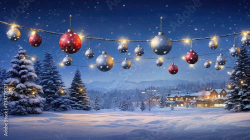 ornaments holiday balls and winter
